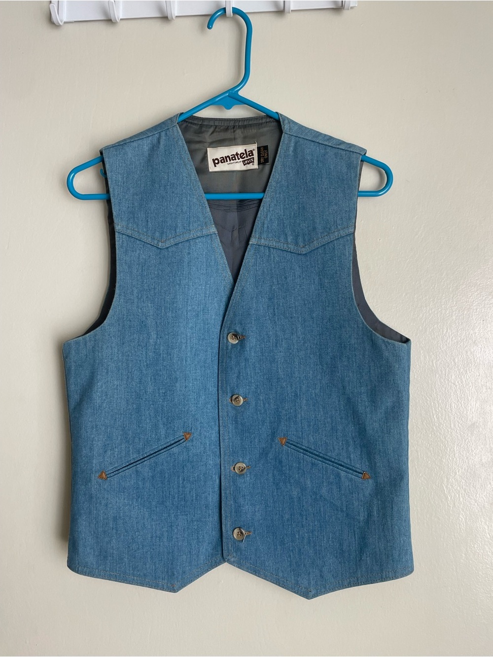 Levi's Light Blue Denim Men's Vest